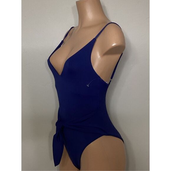 New. Isabell Rose navy tie front swimsuit. Retails $148 - Picture 5 of 7